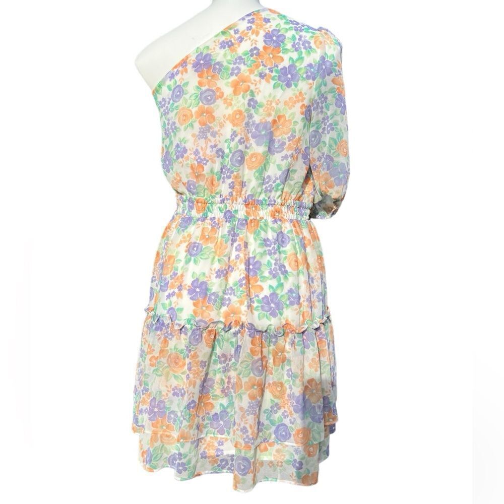 Wayf One Shoulder Ruffle Tiered Mini Dress - Picture 4 of 13